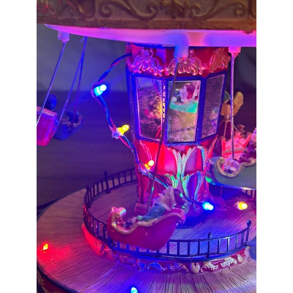 Vintage Home Accents Canterbury Lane Flying Sleigh Ride Christmas Village Piece - Picture 2 of 11